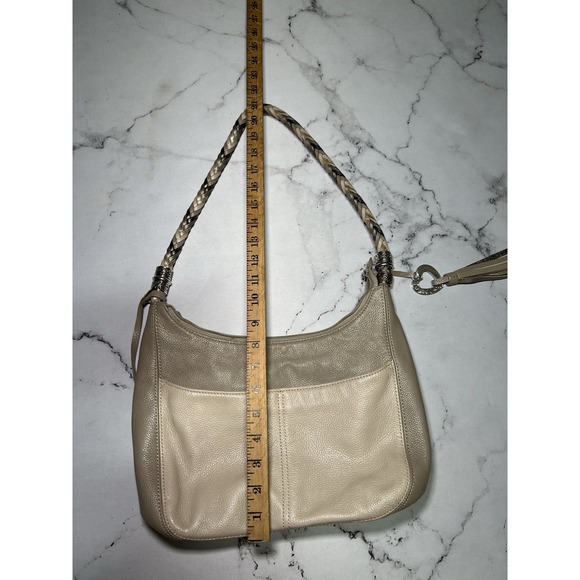 Brighton Barbados Cream/Grey Handbag with Braided Strap - Picture 8 of 12